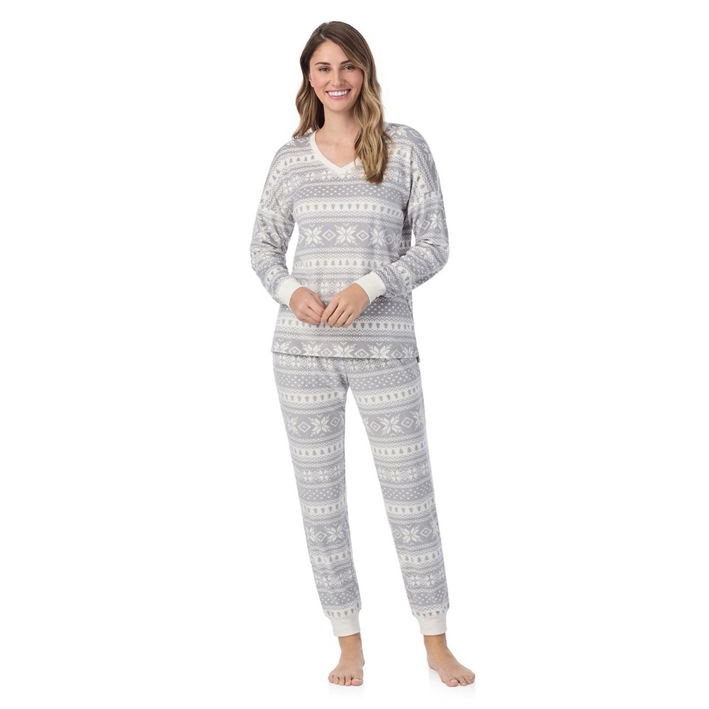 Cuddl Duds Gray Women’s Pajama Set Intimates & Sleepwear